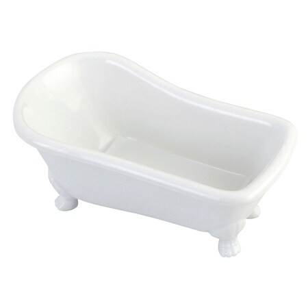 Kingston Brass BATUBW 7" Ceramic Miniature Clawfoot Tub, White BATUBW